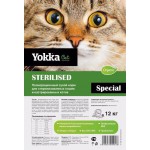Yokka Cat Sterilised Полнорационный сухой корм для стерилизованных кошек и кастрированных котов, 12 кг